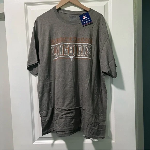 NWT Champion Adult Sz 2XL Gray The University of Texas at Austin Longhorns Tee - Picture 1 of 6